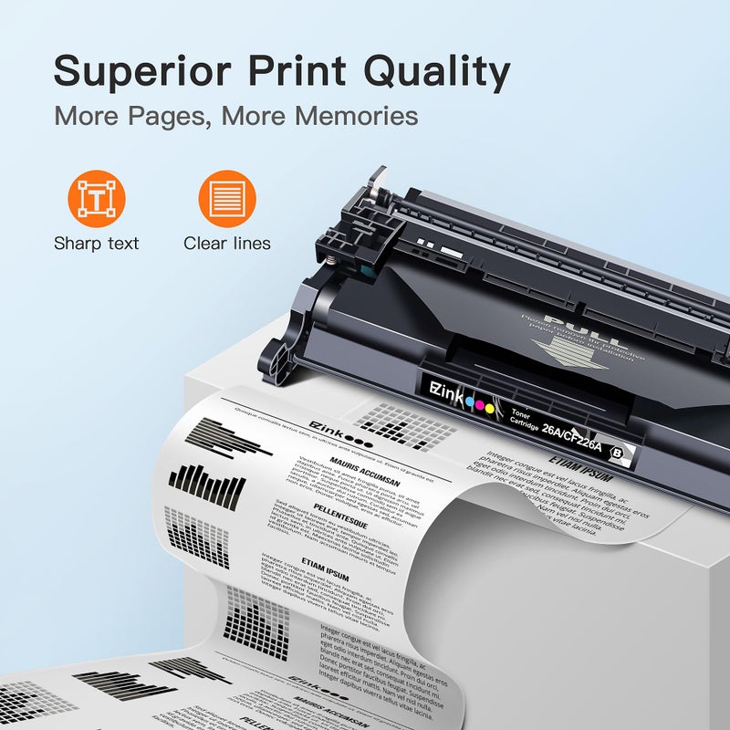 E-Z Ink (TM Compatible Toner Cartridge Replacement for HP 26A CF226A 26X CF226X to use with M402n M402d M402dn M402dw M426fdw M426fdn Printer (Black, 4 Pack) - Image 3
